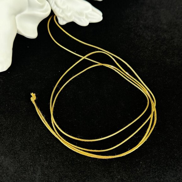 Vintage Porcelain Cherub Angel Hanging Figurine Gold Cord Brass Trumpet Ornament - Picture 9 of 16